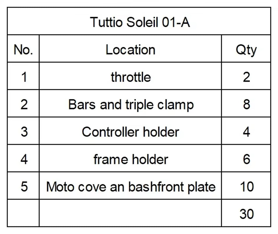 Titanium Screws Bolts Kit for Tuttio Soleil 01 TC4/GR5 Burn Blue E-Bike Modification Screws