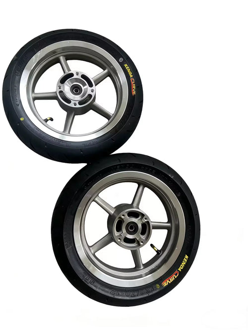 New Black Rubber 195/65R15 Front and Rear Kenda Wheels for Tuttio Motorcycle Replacement