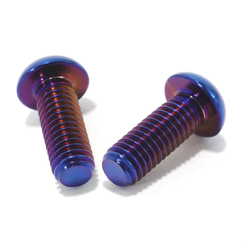 Titanium Screws & Bolts Kit Metric TC4/GR5 Burn Blue Custom-Colored Anodized E-Bike Modification Screws and Bolts