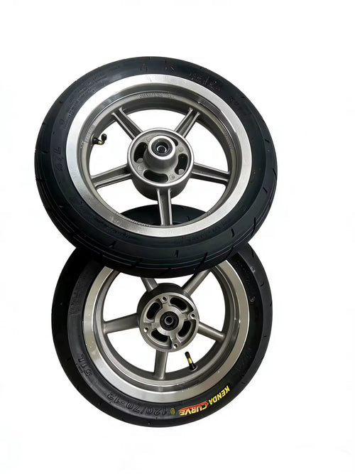 New Black Rubber 195/65R15 Front and Rear Kenda Wheels for Tuttio Motorcycle Replacement